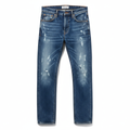 Men's Regular-Fit Washed Blue Jeans