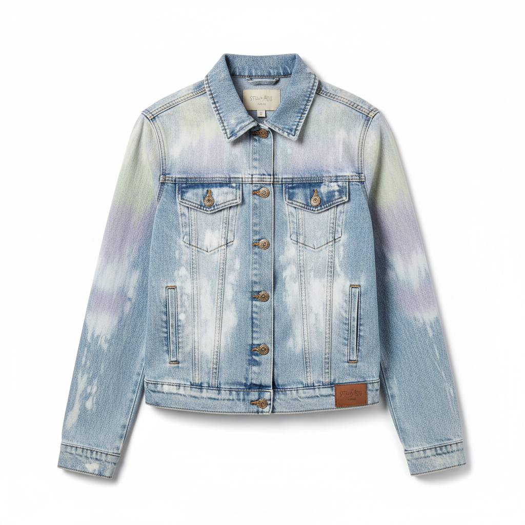 Women's Vintage Acid-Wash Denim Jacket