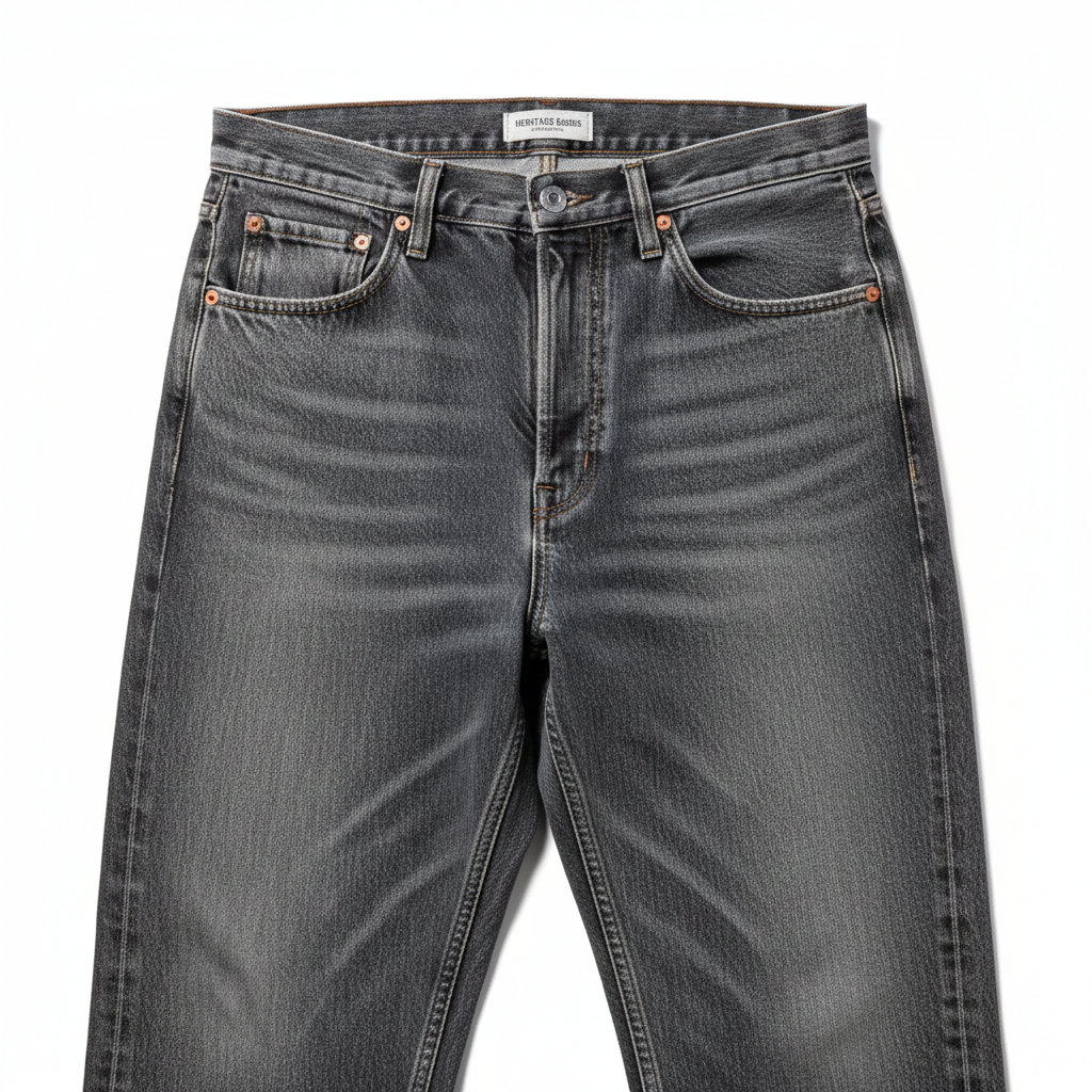 Men's Vintage-Washed Grey Jeans