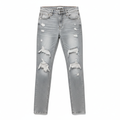 Women's Ripped Grey Denim Jeans