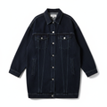 Women's Oversized Dark Indigo Denim Jacket