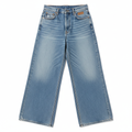 Women's Wide-Leg Vintage Wash Denim Jeans
