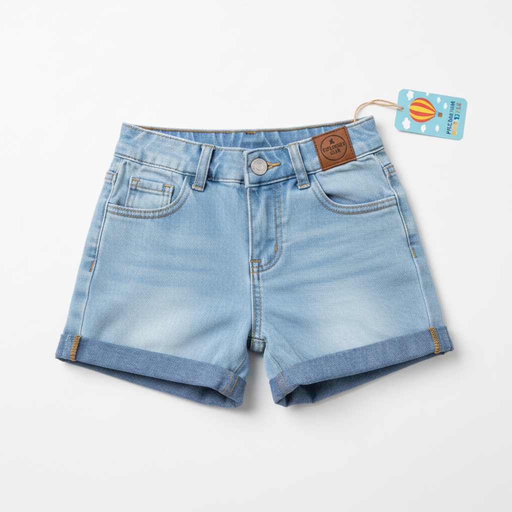 Kids' Light Blue Denim Shorts