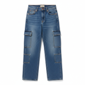 Women's Cargo-Pocket Denim Jeans