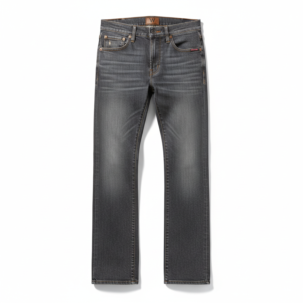 Men's Boot-Cut Grey Denim Jeans