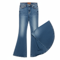 Women's Flared Medium Blue Jeans